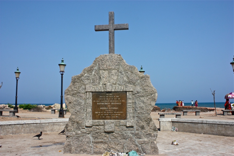 memorial to the first Protestant missionaries to India